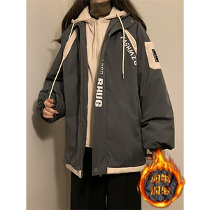 冬季宽松/连帽休闲外套潮加厚棉衣XZ102B-1M2568-P125图片