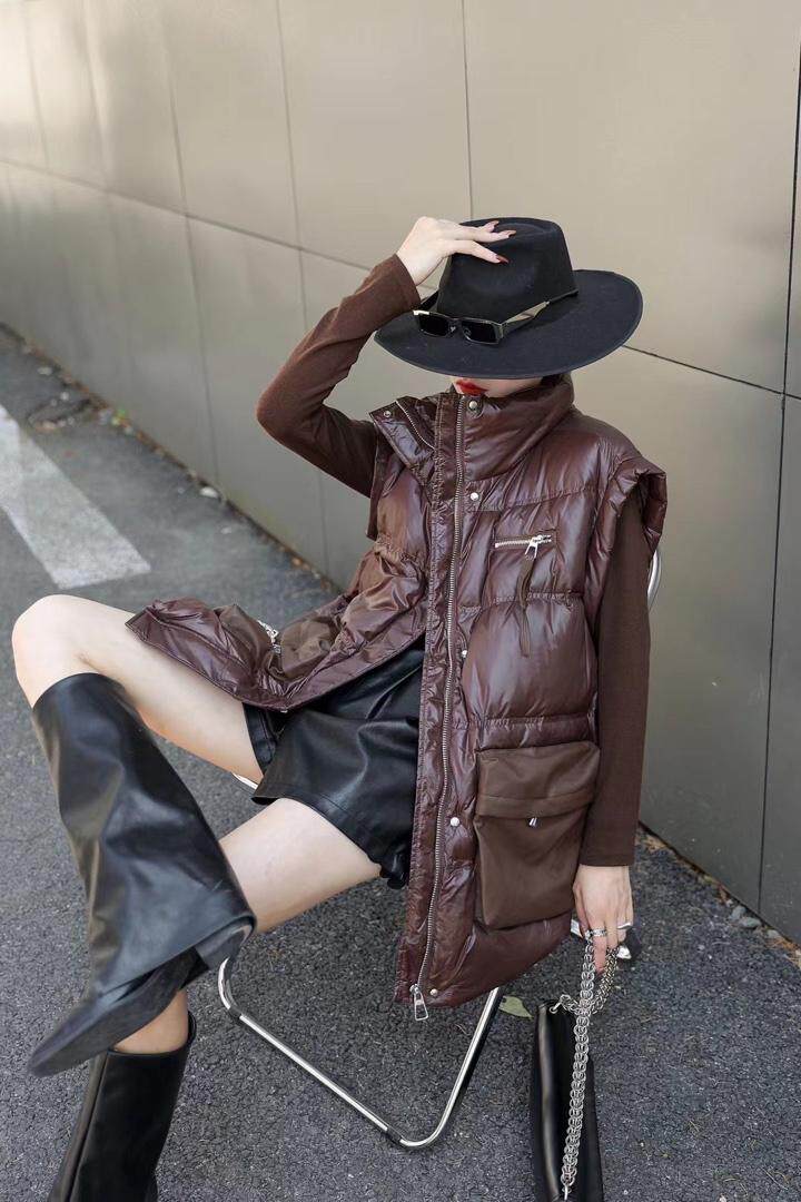 2021新款马甲设计款羽绒服，女装马甲，优彩