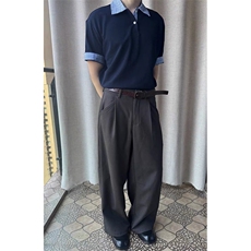 得物抖音高品质二开夏季美式潮牌高街假两件格子衬衣翻领短袖T恤，男装T恤，电商A486