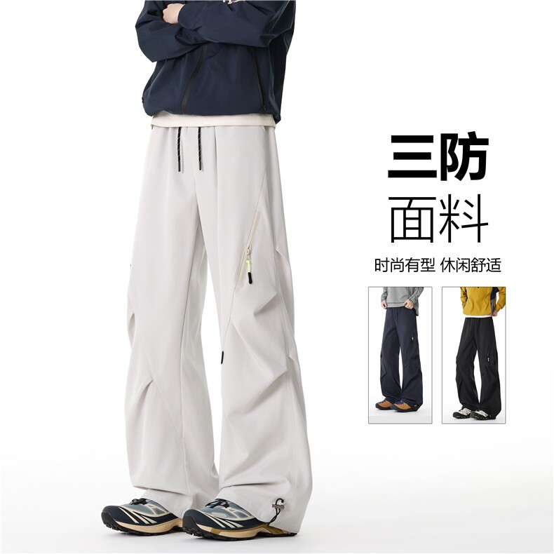 2026春季户外机能侧边褶皱设计休闲冲锋裤B315-K26063-特p35控68图片
