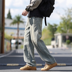 加绒加厚水洗高街直筒牛仔裤KZ67JRP50，男装牛仔裤，电商D325