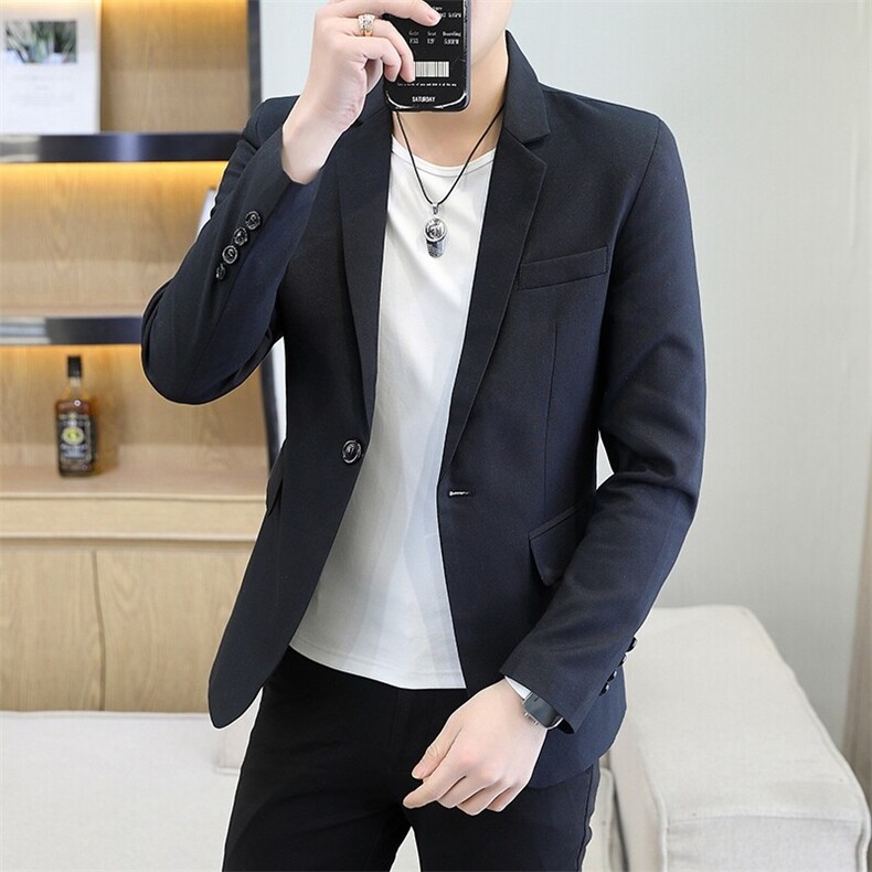 605P55秋季男士西服上衣小西装外套单件修身休闲潮流帅气,男装西服,星座1706