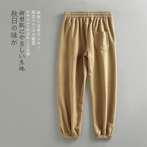 秋冬新款日系大码设计感雪尼尔束脚卫裤男欧棉绒运动裤K1028-P55图片