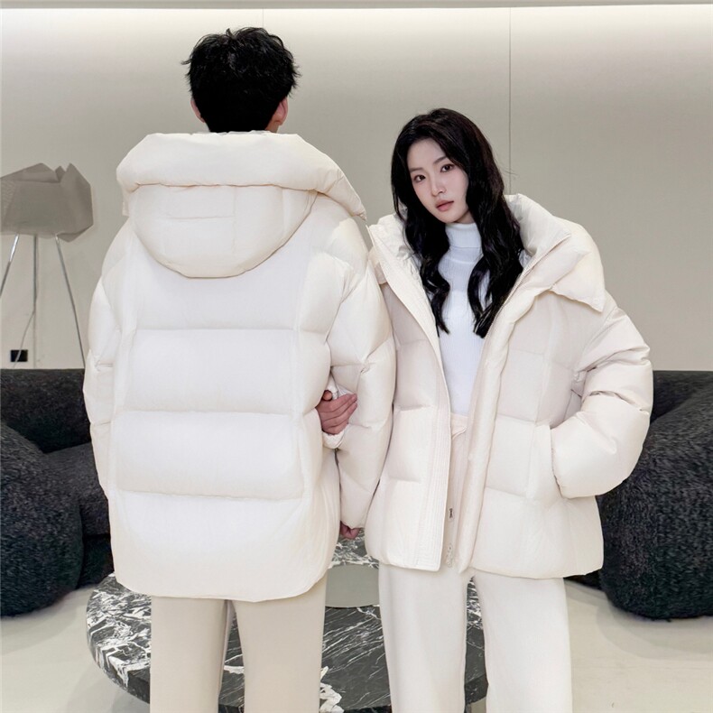 现货韩版面包服情侣装羽绒服男女青年学生225克90绒羽绒外套,男装羽绒服,钱塘723