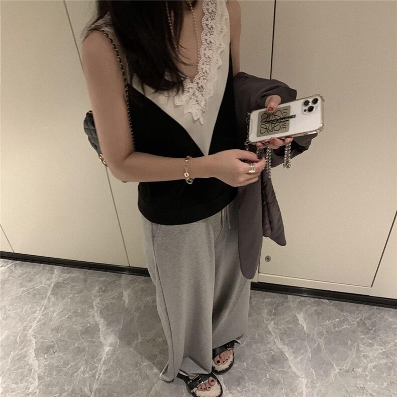 蕾丝背心，女装背心吊带，XTZ style