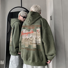 420克麂皮绒潮牌重磅连帽卫衣力推大码男XZ517A-2-JP9905-P55，男装卫衣，星座517A-2