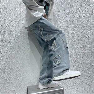 潮流春季牛仔裤男牛仔长裤K182P40图片