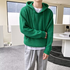 轻熟风毛衣青年长袖纯色简约打底上衣男士连帽卫衣针织衫G06，男装针织衫/毛衣，星座1116A-2（原606A-1）