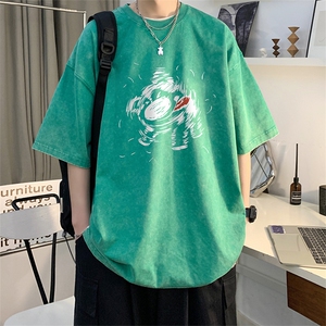 量大优 可供抖音视频 支持得物品质配合二开 美式水洗短袖t恤SX85图片