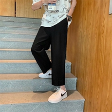 韩版潮流宽松直筒长裤20221夏季薄款休闲百搭阔腿运动裤ER110-P30，男装休闲裤，星座1008