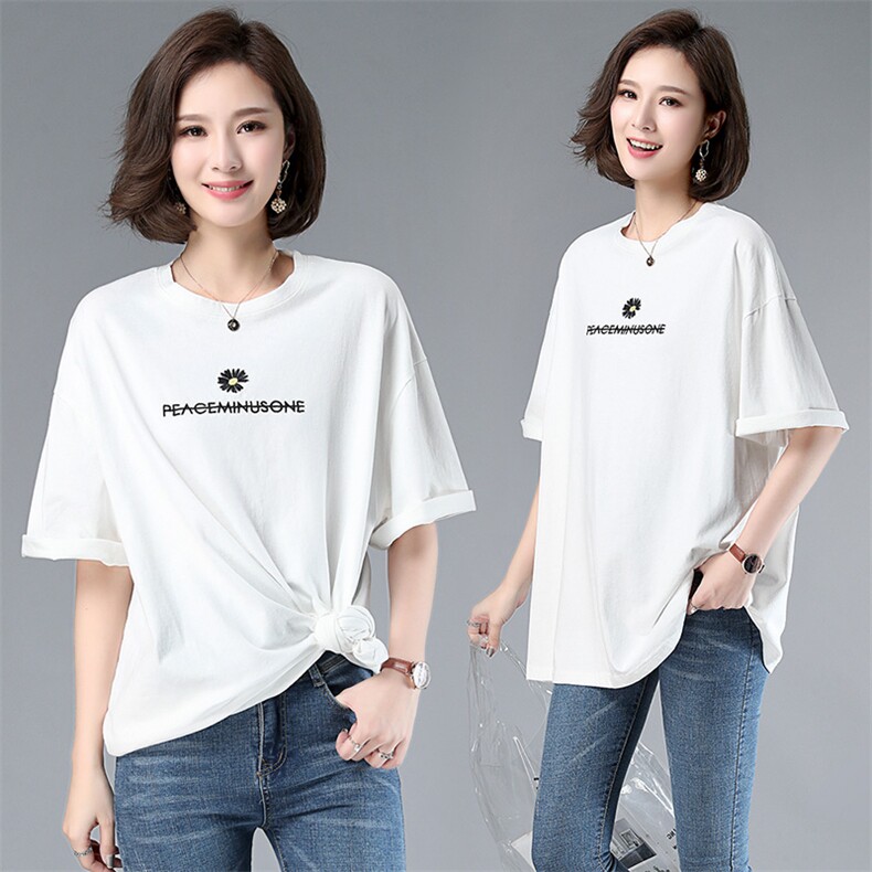 简约时尚T恤潮流舒适2021年春季休闲个性圆领优雅，女装T恤，小林双子