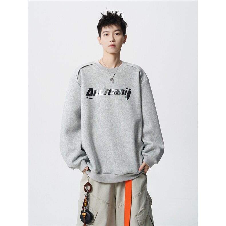 HW2530-特P45控78面布54.2棉45.8聚酯polo领情侣卫衣宽松外套男图片