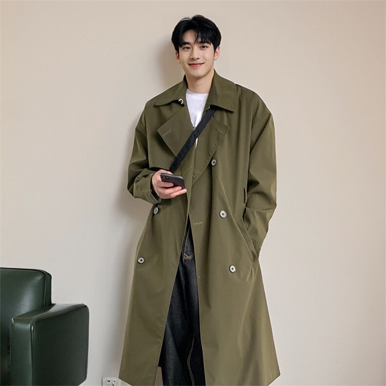 双排扣长款过膝风衣长款大衣货号9925简约款货号8825个性款，男装风衣，星座112A
