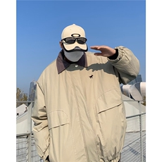 复古翻领夹克棉服男女保暖棉袄拉链冬季情侣外套韩版棉衣MY8022，男装夹克，星座1116A-1（原606A）