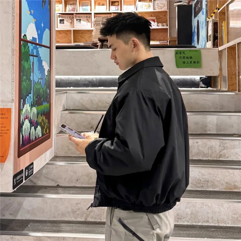 冬装飞行员夹克棉服阔肩厚外套男装冬季宽松翻领棉衣M05/特P70,男装夹克,星座206（原A221）