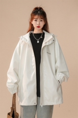 中性连帽鳄鱼纹PU皮衣大码情侣休闲冲锋衣夹克男JK8744P90控128，女装短外套，星座226-1
