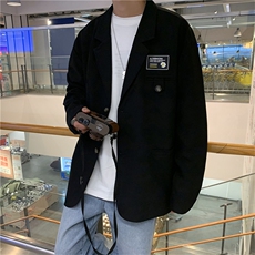 新款百搭西服上衣港风潮流三粒单排扣慵懒ins青年男W1077-P48，男装夹克，星座512-2