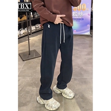 【002】刺绣百搭直筒裤子男加绒运动裤男士长裤A079-K6064-P37，女装休闲裤，电商A079