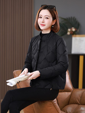 2025冬装新中式盘扣短款立领棉衣外套，女装棉衣/棉服，雪樱依海