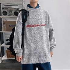 M19071-P45加绒款-P65加厚加绒毛衣男大码毛线衣男针织衫男线衫，男装针织衫/毛衣，电商A040