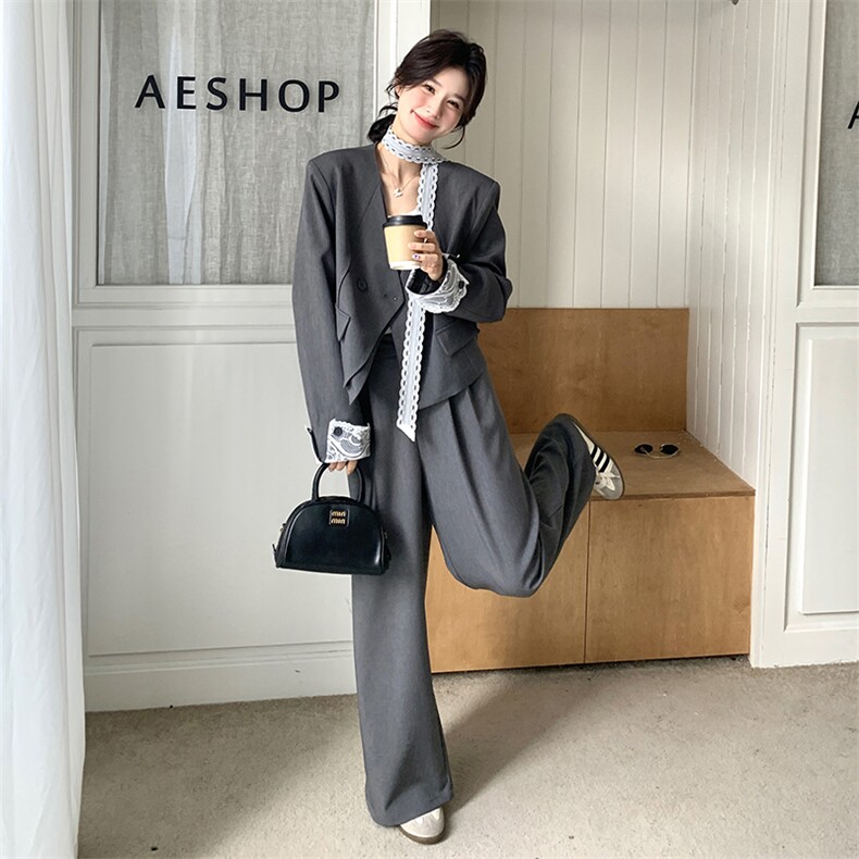 新品面料已下小西装两件套送飘带2C032321P185K258,女装套装/套裙,2C032