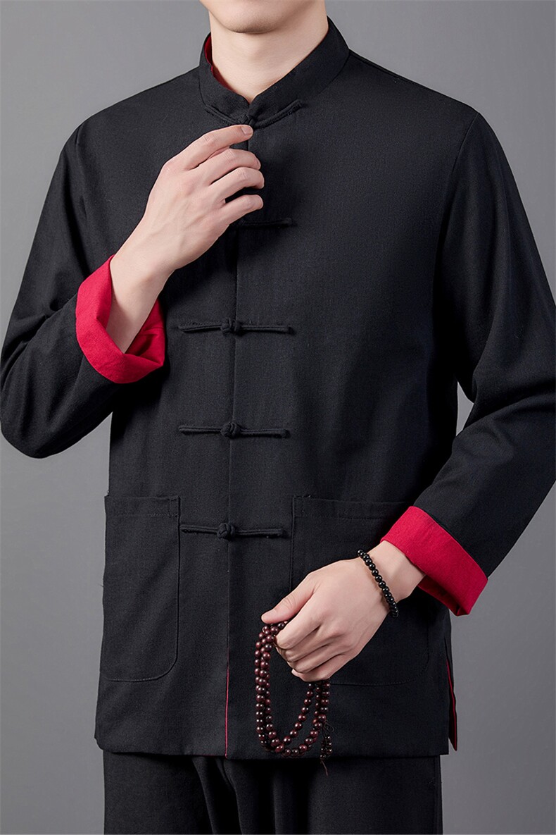 2026新款风唐装两面穿长袖男中老年中式汉服夹克HL23915-P115,男装夹克,星座1105-3