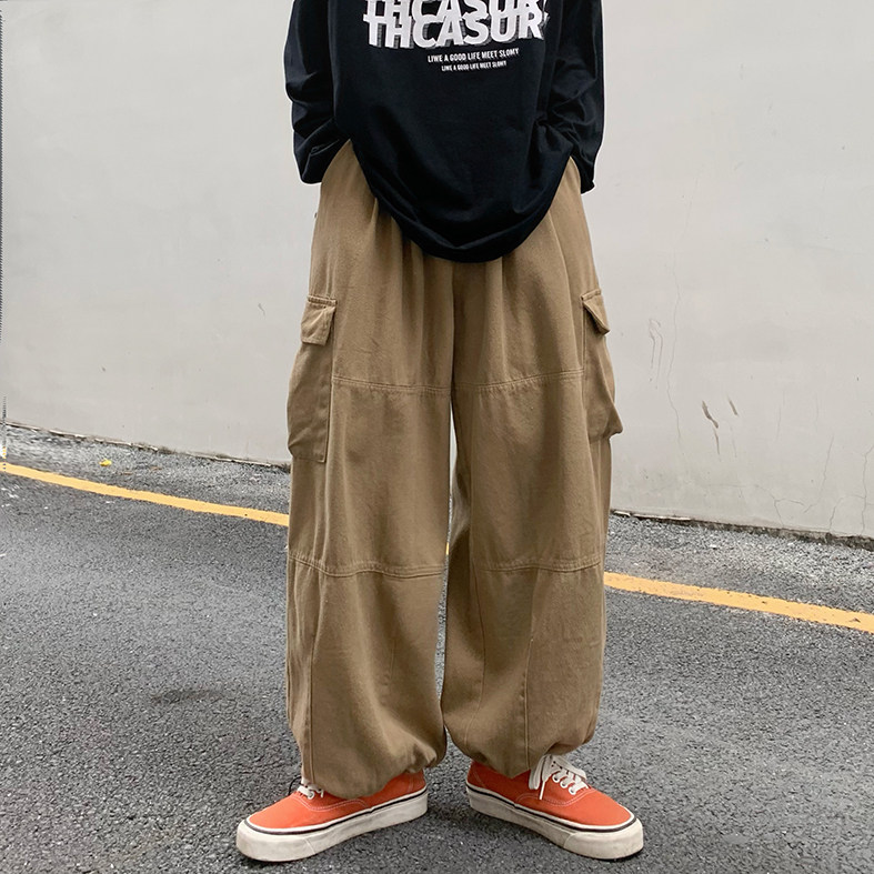 2021大口袋工装阔腿裤男潮宽松直筒坠感休闲裤XZ212-QK376-P36，男装工装外套，星座212