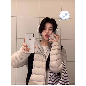 羽绒棉服女2025年新款冬季轻薄小棉袄高级感连帽复古美式加厚外套图片