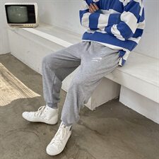港风休闲裤男韩版印花宽松潮流束脚裤百搭运动卫裤NK03-P50，男装休闲裤，星座1501