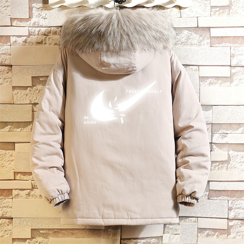 MM48111-P130冬季大毛领衣男士大码加厚袄男服砖墙挂拍,男装棉衣,电商A040A