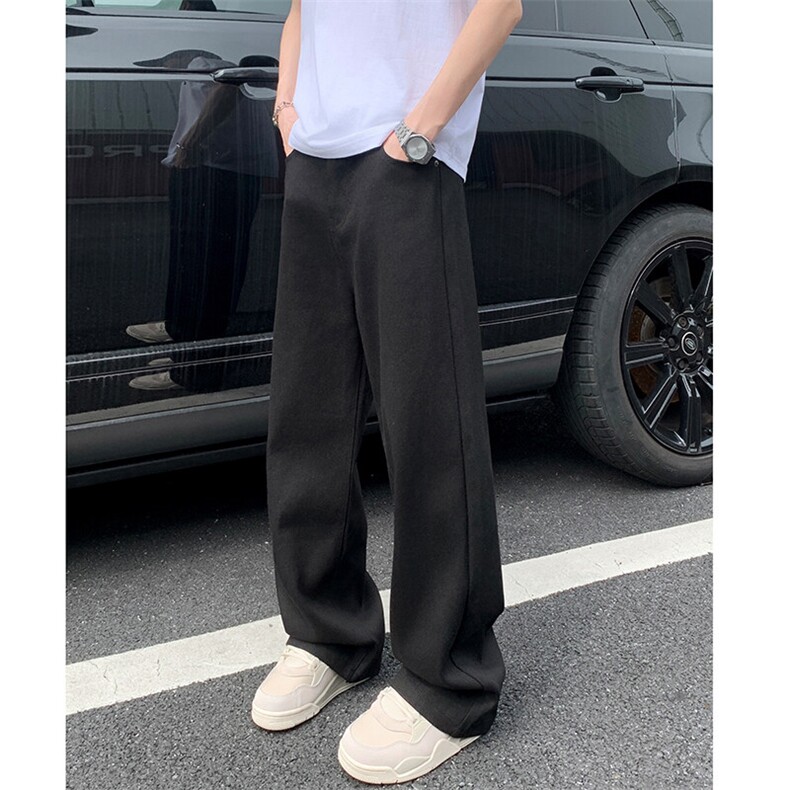 夏季纯棉宽松休闲长裤男直筒百搭潮流情侣裤子25XK67098特批33图片
