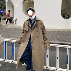 1港风休闲中长款风衣大码M-5XL潮流帅气英伦风男外套7668P90控118，男装风衣，星座226-2