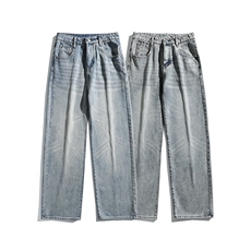 美式复古cleanfit浅色牛仔裤男K216P50，男装牛仔裤，电商D325
