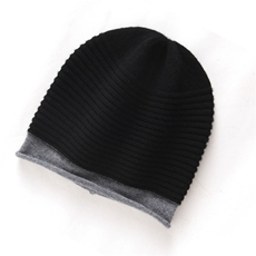 2024秋冬100山羊绒帽子女士针织护耳贝雷帽大帽檐显脸小堆堆冷帽，帽子，戎咖羊绒