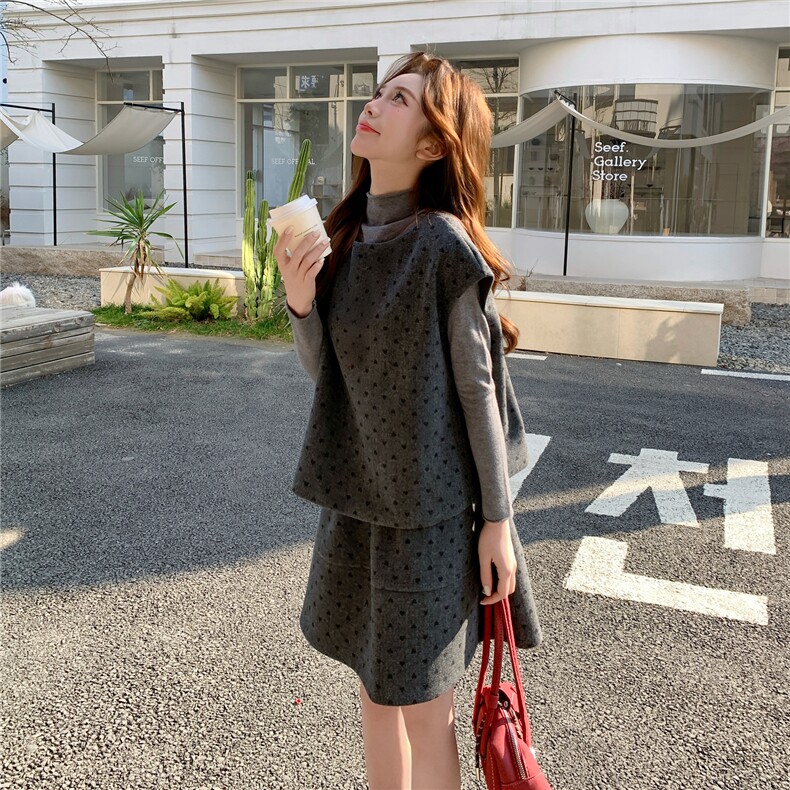 新款2026春季韩系波点三件套装6213-P170-K278,女装套装/套裙,2C057
