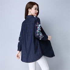 衬衫2021年春季气质时尚简约排扣韩版潮流长袖中长款，女装衬衫，小林双子