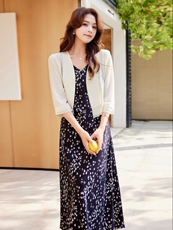 配裙子旗袍的外搭开衫女夏季薄款短外套小披肩冰丝防晒衣雪纺上衣，女装蕾丝衫/雪纺衫，婵米儿