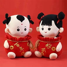 鑫慕玩具 钱罐娃娃百年好合