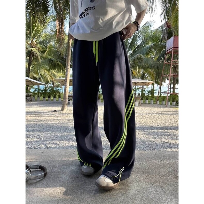美式黑灰色渐变微喇牛仔裤男生高街vibe风显瘦直筒春秋,男装牛仔裤,星座218-1（原230）