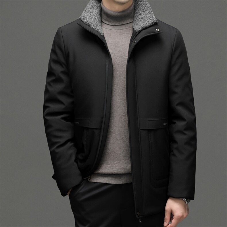 男装棉衣冬季加厚保暖立领棉服中年男士新款商务休闲爸爸装外套,男装棉衣,电商B212（原钱塘6029）