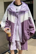 夏季连帽夹克衫防晒服套装运动风时尚防晒衣男XZ514-2-1612-P98，男装防晒衣，星座514-2(原B239)