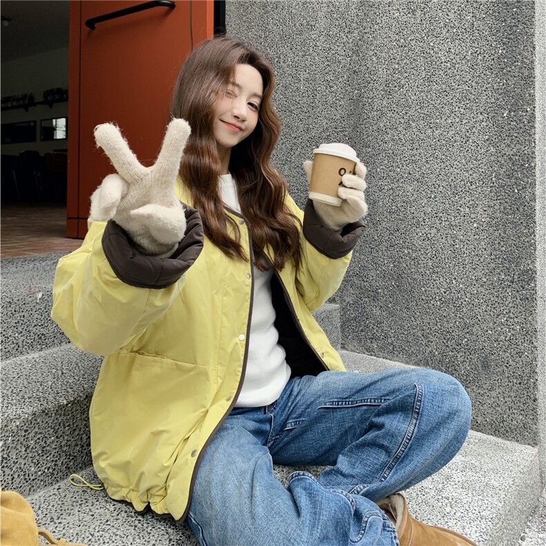 【现货】数据好两面穿保暖棉衣+围巾2C327-9929-P195控318,女装棉衣/棉服,2C327