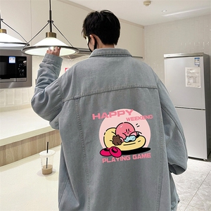 牛仔夹克男大码牛仔外套男茄克 NJ77313-P60加绒款-P75图片