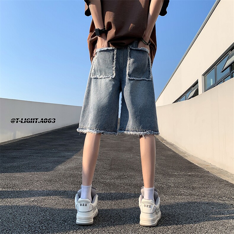 2023年夏季美式高街新款牛仔短裤五分裤货号DK65P55控价78,男装牛仔裤,电商A063