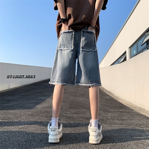 2023年夏季美式高街新款牛仔短裤五分裤货号DK65P55控价78图片
