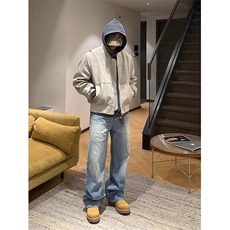 大货DW9213-批75灰色短款棒球服外套男春秋高级感夹克，男装夹克，星座603-2