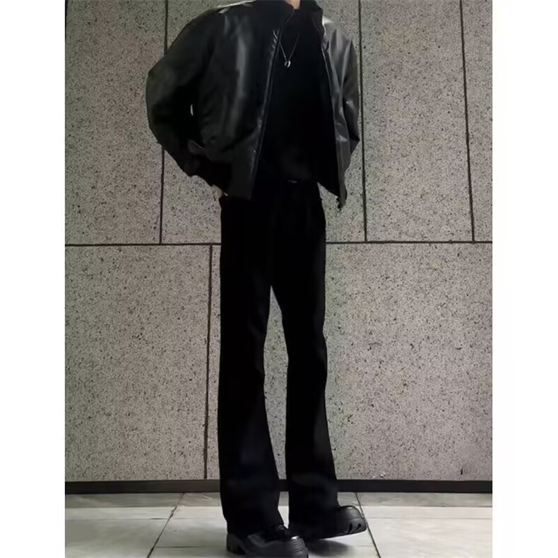 百搭潮流流行简约时尚慵懒日系新款皮PU加厚加棉夹克气质ins文艺,男装夹克,星座506A