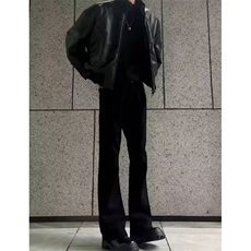 百搭潮流流行简约时尚慵懒日系新款皮PU加厚加棉夹克气质ins文艺，男装夹克，星座506A