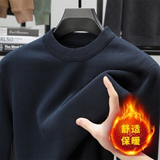 秋冬季奥利绒圆领休闲商务卫衣保暖打底衫户外潮品上衣男装，男装卫衣，钱塘6003（原4033）