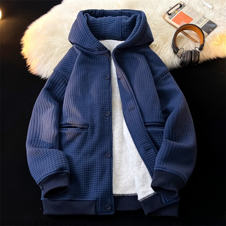 8XL~M加绒加厚夹克卫衣特大码连帽重磅开衫外套KS2102P80加绒100,男装夹克,电商B238